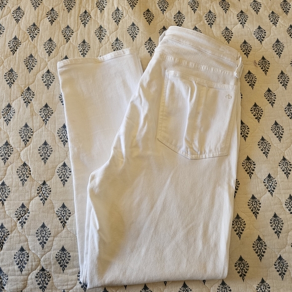 RAG & BONE Nina High-Rise Cigarette White Ankle Jeans Size 32 - Picture 4 of 12